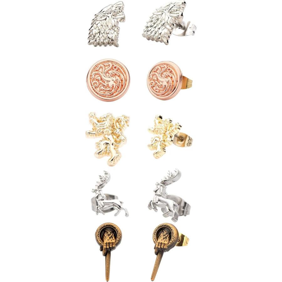 ゲーム・オブ・スローンズ ハウスシギル スタッドピアス 5個パック 金属 宝石なし 並行輸入品 : Global Plaza FUSION - 通販  - Yahoo!ショッピング 【並行輸入品】ゲーム・オブ・スローンズ ハウスシギル スタッドピアス 5個パック, 金属, 宝石なし Game of  Thrones Symbo