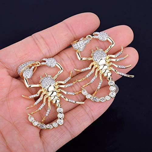 【並行輸入品】動物サソリヒップホップペンダントネックレスゴールドカラーブリンブリンキュービックジルコンメンズレディースジュエリー　 |  | 04