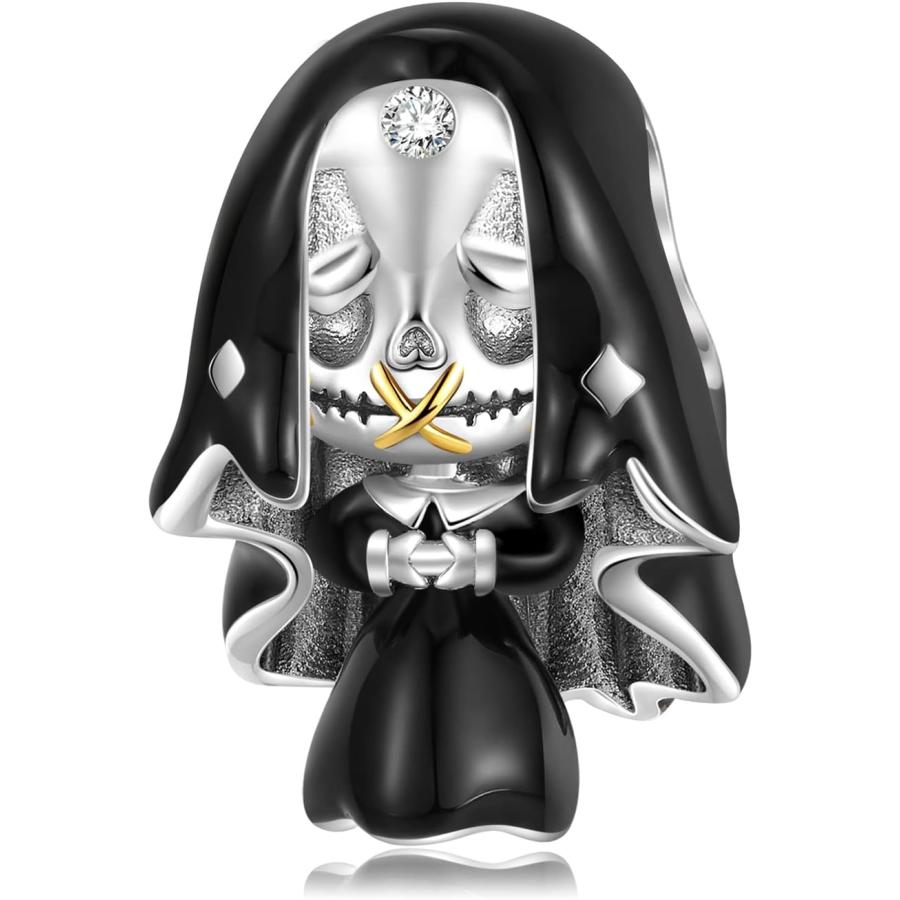 AIEGNOS スカルチャーム レディース ブレスレット 925スターリング  