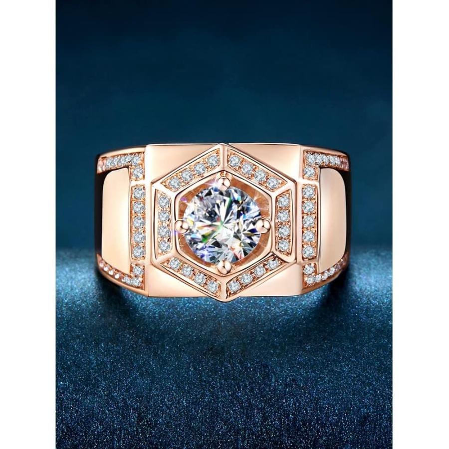 並行輸入品】KIOYDISE ローズゴールドリング メンズ 18Kゴールド