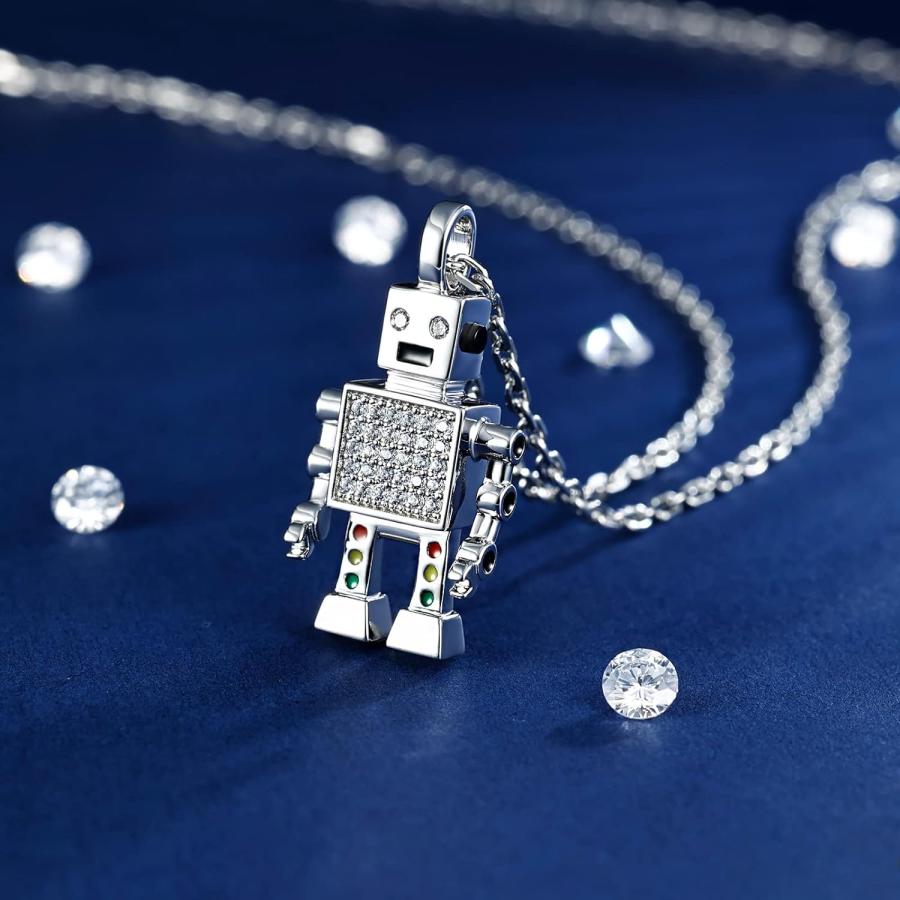 並行輸入品】AiliFe 18K ホワイトゴールドメッキ ロボット