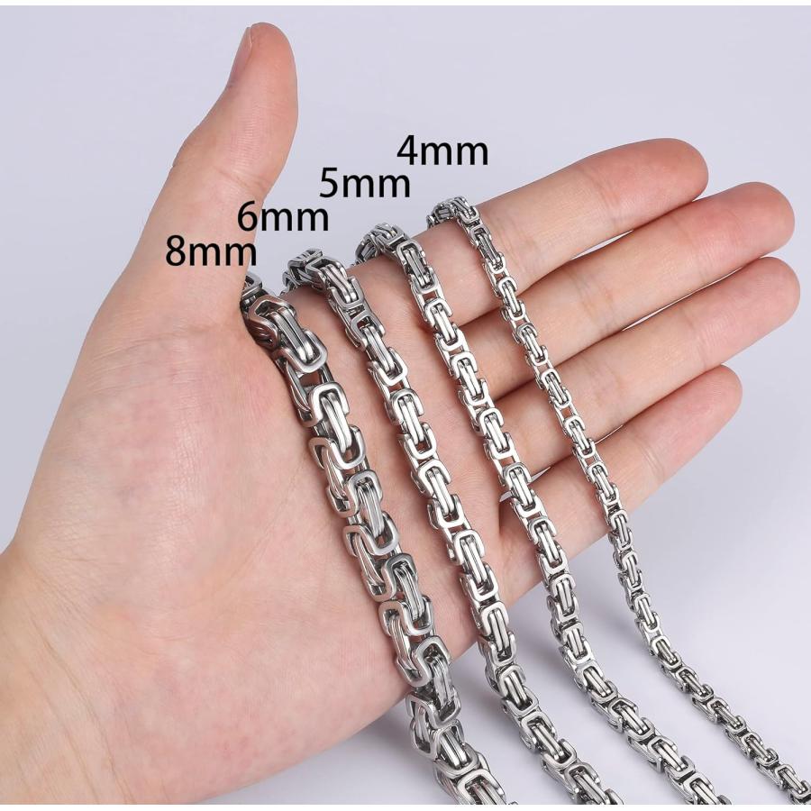 KDFISTEEL 幅4mm/5mm/6mm/8mm 長さ18~30インチ メンズ KDFISTEEL 幅4mm/5mm/6mm/8mm 長さ18~30インチ メンズ