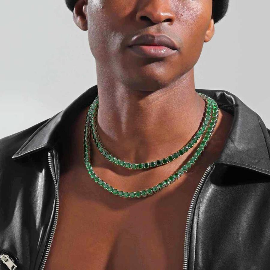 ジルコニア　テニスチェーン　アイスドアウトチェーン Amazon | GOLD IDEA JEWELRY ヒップホップ 1列 アイスアウト