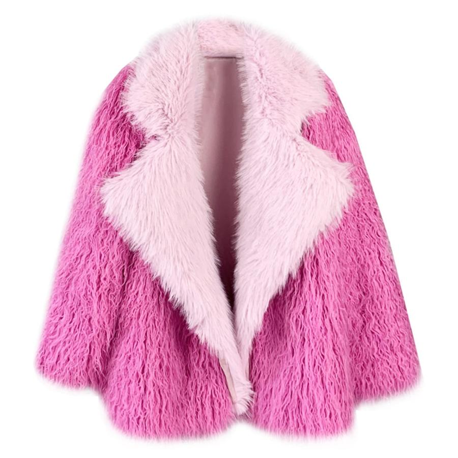 【並行輸入品】Vickstco Women's Fluffy Long Colorful Faux Fur Jacket Overcoat W | 