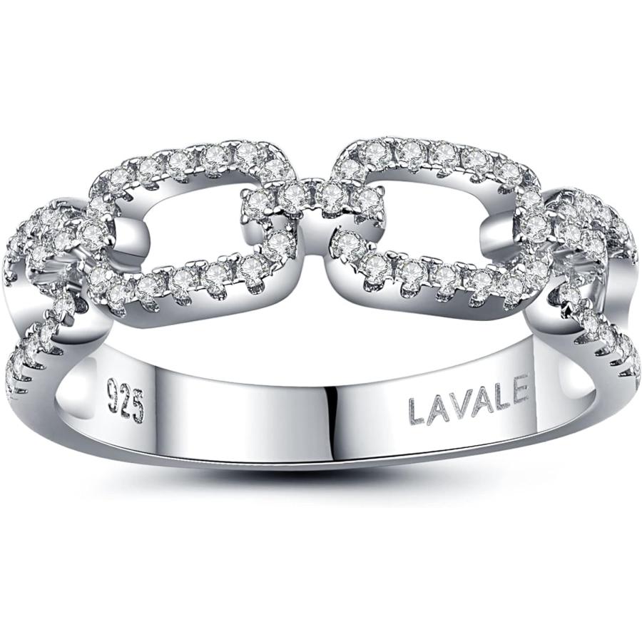 【並行輸入品】LAVALE モアッサナイト 結婚指輪 レディース ツイストリンク Dカラー VVS1 人工ダイヤモンドリング ハーフエタニティ スタッ | 