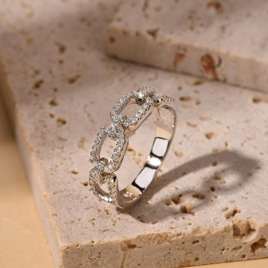 【並行輸入品】LAVALE モアッサナイト 結婚指輪 レディース ツイストリンク Dカラー VVS1 人工ダイヤモンドリング ハーフエタニティ スタッ |  | 03