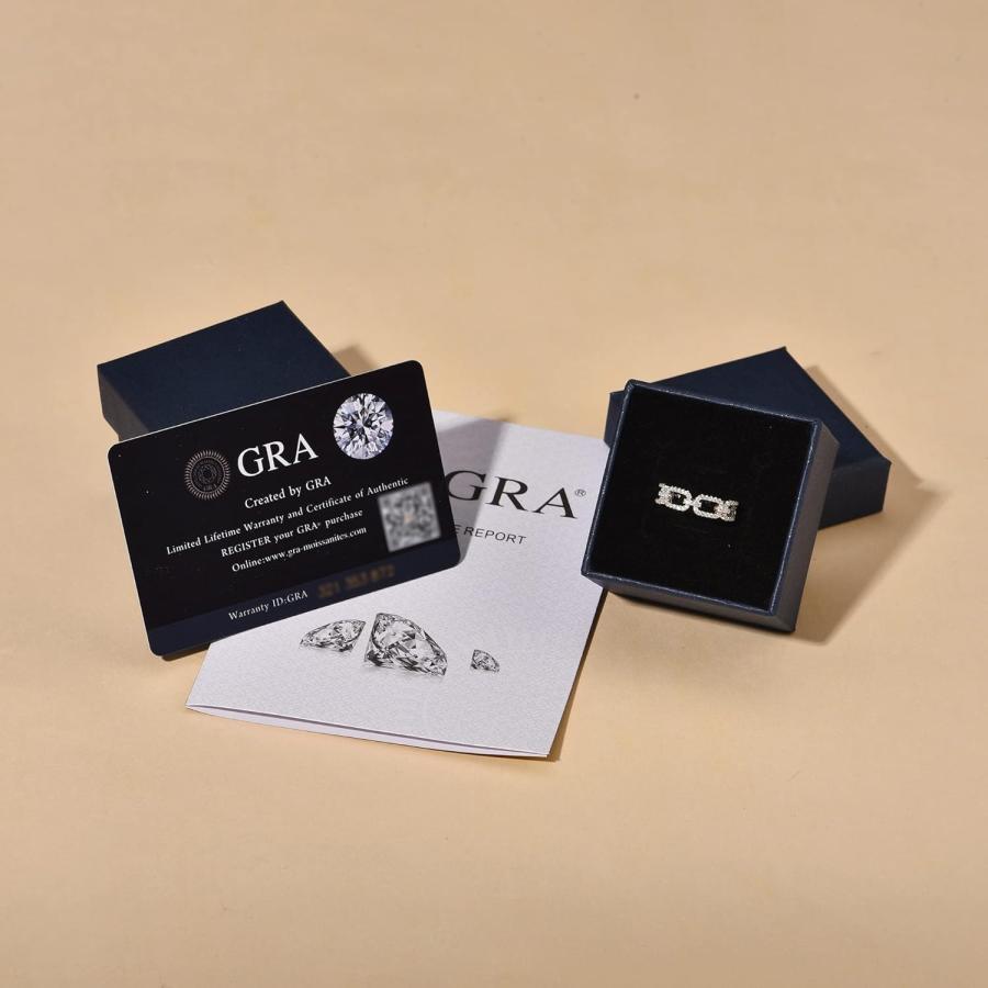 【並行輸入品】LAVALE モアッサナイト 結婚指輪 レディース ツイストリンク Dカラー VVS1 人工ダイヤモンドリング ハーフエタニティ スタッ |  | 05