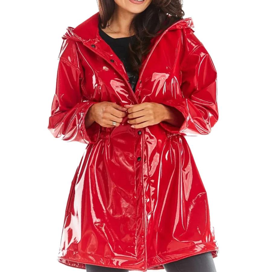ZA Fashed Women Rain Slicker PVC Vinyl Long Coat Raincoat W ZA Fashed Women Rain Slicker PVC Vinyl Long Coat Raincoat W