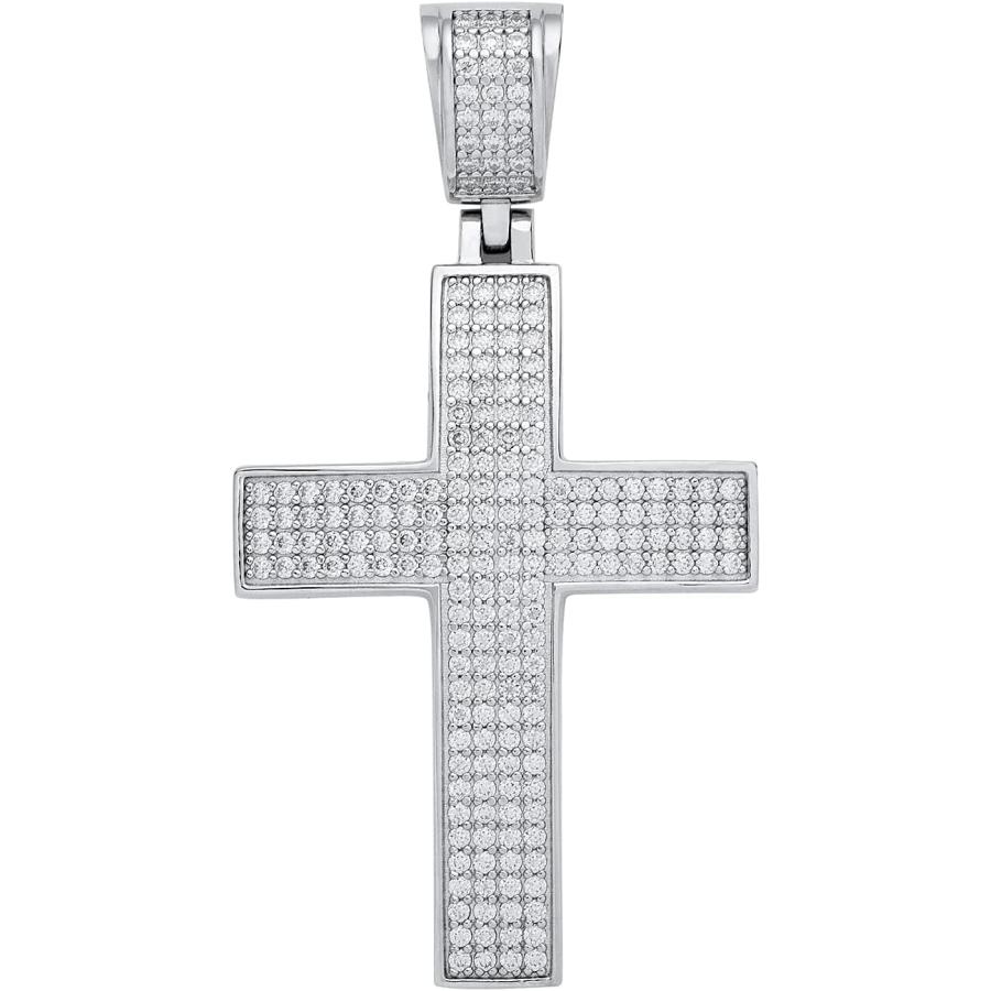 【秒で映える】モアサナイト×シルバー925クロスネックレス（メンズ人気No.1） 秒で映える】モアサナイト×シルバー925クロスネックレス（メンズ人気No.1）