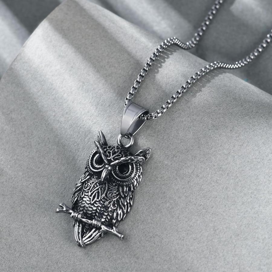 並行輸入品】SILBAZ フクロウネックレス メンズ ステンレス