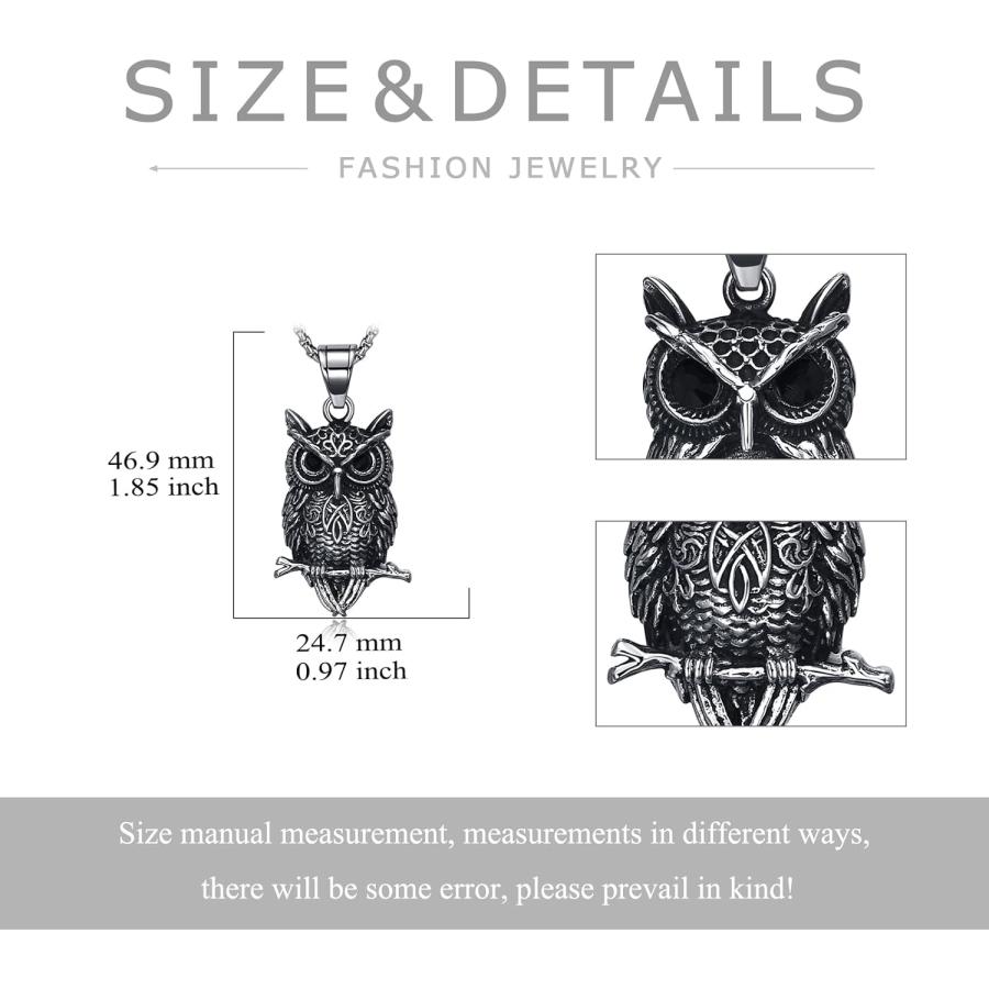 並行輸入品】SILBAZ フクロウネックレス メンズ ステンレススチール