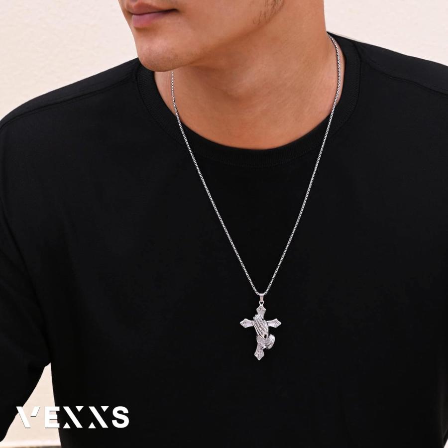 並行輸入品】VEXXS クロスネックレス メンズ 18K リアルゴールドメッキ