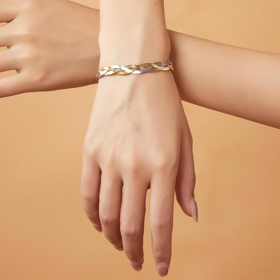 ゴールド　金　編み込み ブレスレット　18k 刻印　20cm ゴールド 金 編み込み ブレスレット 18k 刻印 20cm ブレスレット