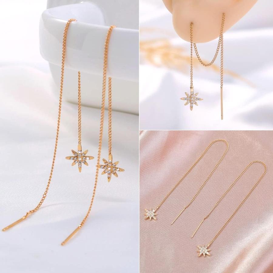 ゴールド　ピアス　チェーン　タッセル　ロング　シンプル　オフィス　イヤリング kirakiraplanet_000000000543