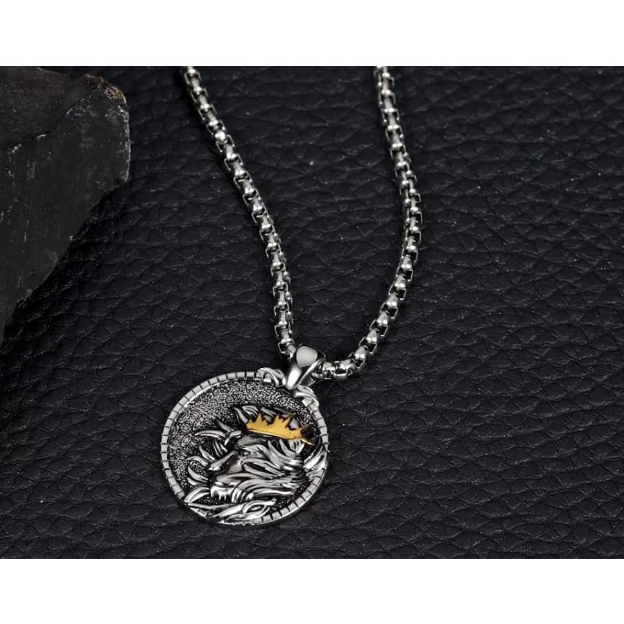 XIXLES ライオンヘッドネックレス 925スターリングシルバー XIXLES ライオンヘッドネックレス 925スターリングシルバー