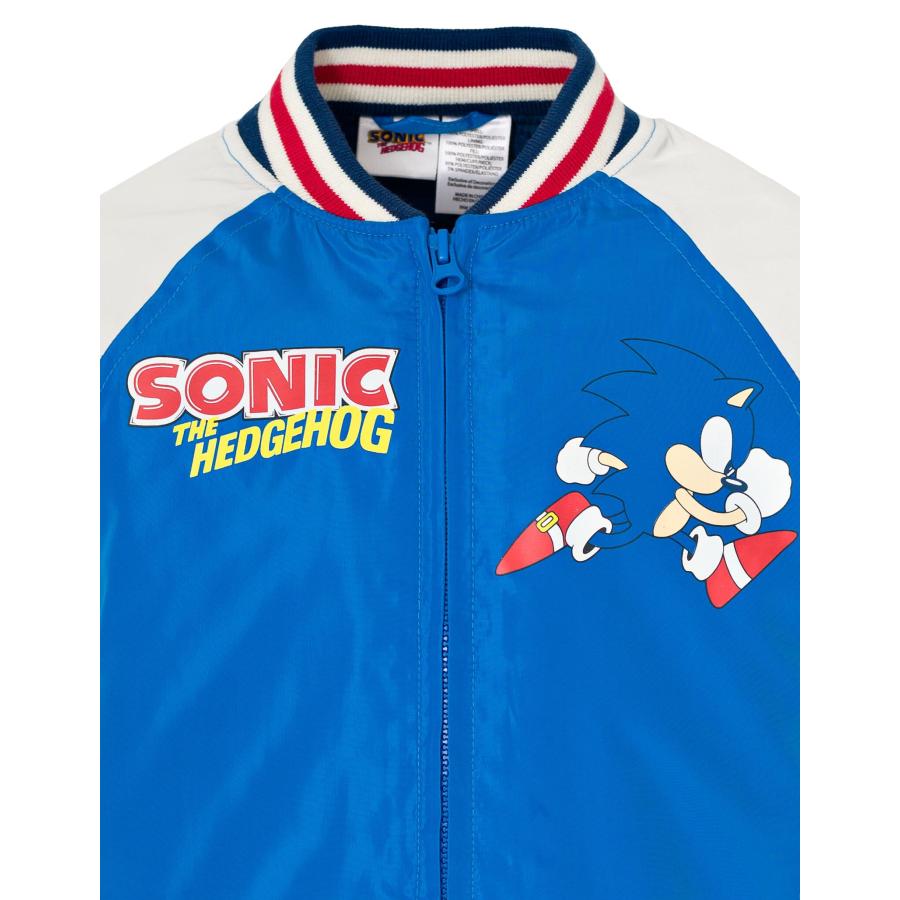 SEGA Sonic The Hedgehog Big Boys Zip Up Varsity Bomber SEGA Sonic The Hedgehog Big Boys Zip Up Varsity Bomber