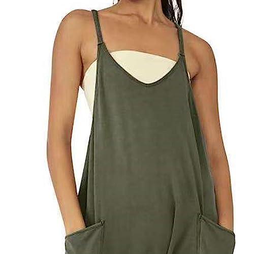 JEsilunmaMY Womens Solid Color Baggy Sleeveless Jumpsuits Spaghe 並行輸入品｜fusion-f｜05