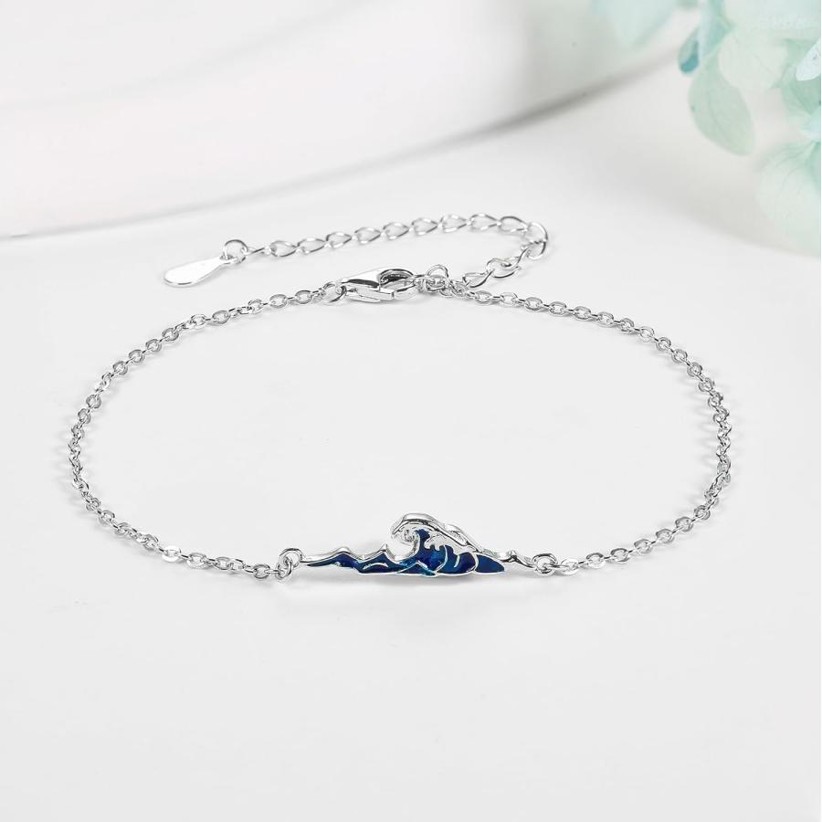 【並行輸入品】ONEFINITY Wave Bracelet 925 Sterling Silver Waterproof Ocean Beach S |  | 01