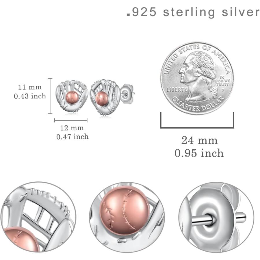 並行輸入品】野球ピアス スターリングシルバー ソフトボール