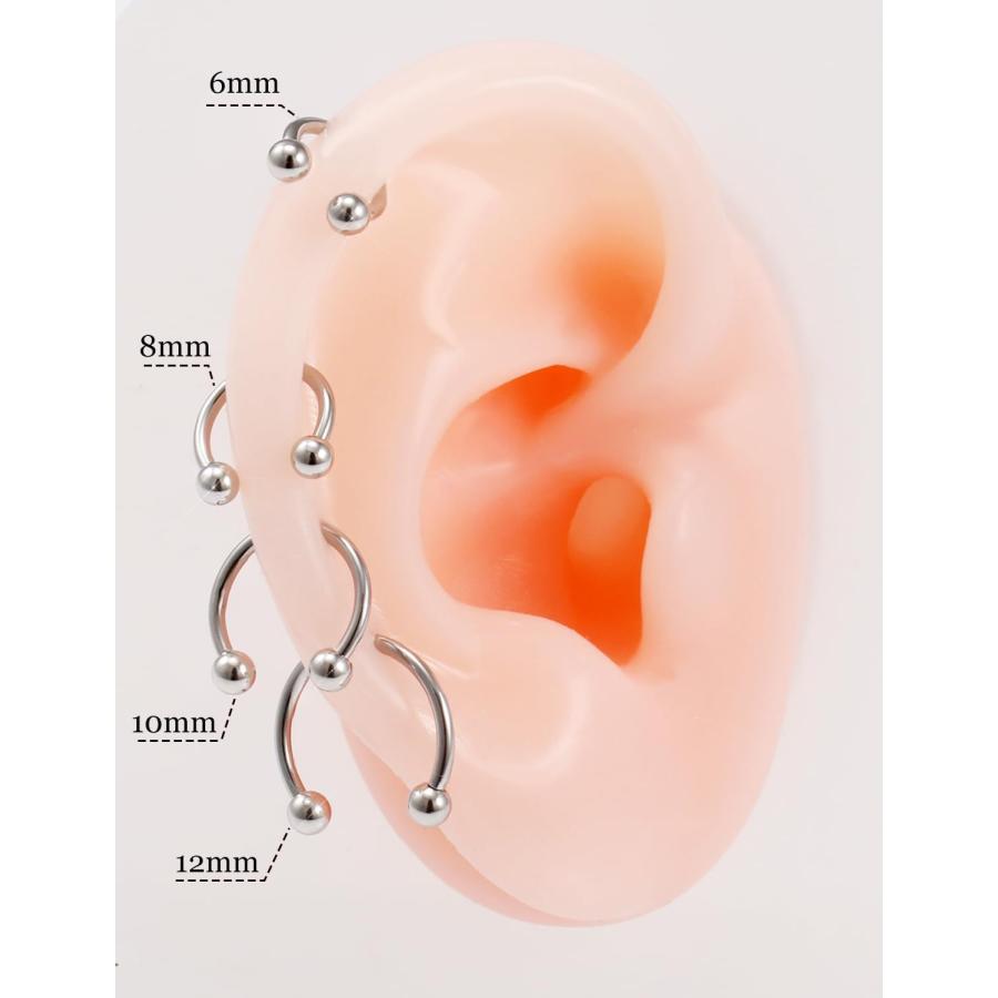 並行輸入品】Oufksiyy 16G セプタムリング サージカルスチール