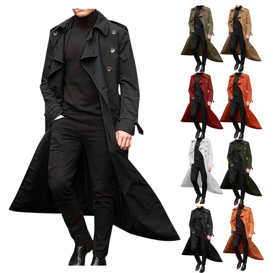 Winter Long Trench Coat for Mens Trendy Casual Double Winter Long Trench Coat for Mens Trendy Casual Double