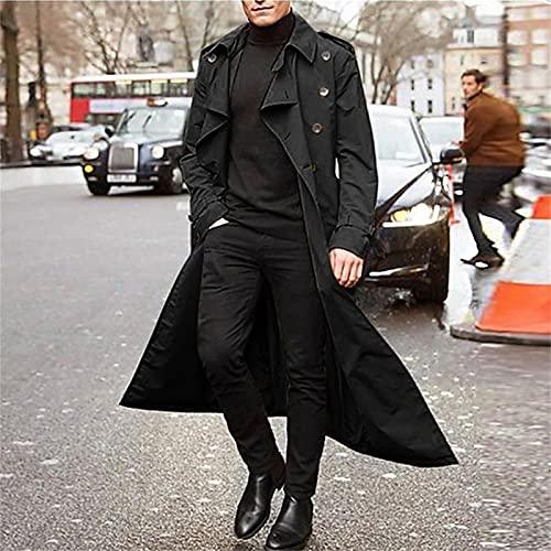 Winter Long Trench Coat for Mens Trendy Casual Double Winter Long Trench Coat for Mens Trendy Casual Double