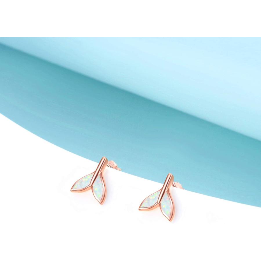 【並行輸入品】マーメイドイヤリング S925スターリングシルバー マーメイドオパール スタッドピアス マーメイド オーシャン ジュエリーギフト レディ |  | 02