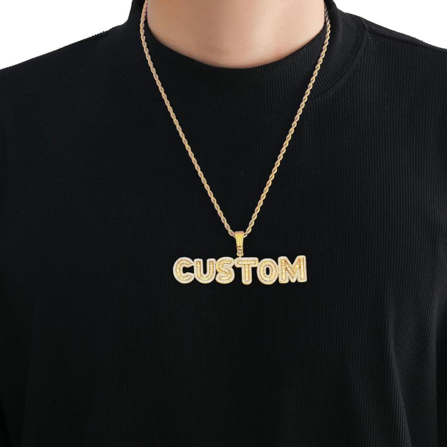 並行輸入品】カスタムネームネックレス 18Kゴールド