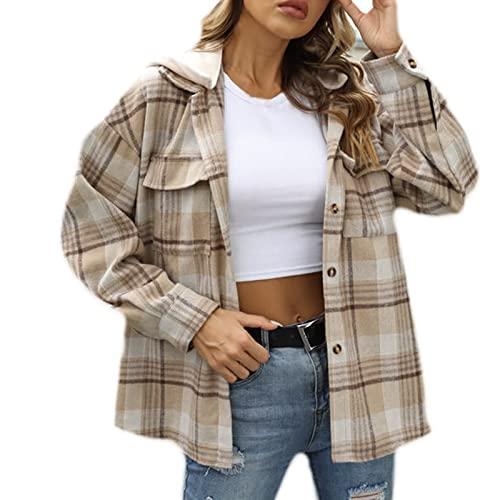 black of friday deals 2023 beauty Fashion Women Flannel Plaid Sh 並行輸入品｜fusion-f｜02