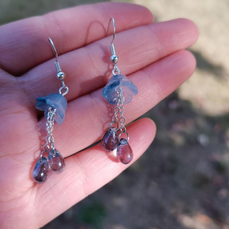 並行輸入品】Gracayfr かわいいクラゲイヤリング チェコガラス