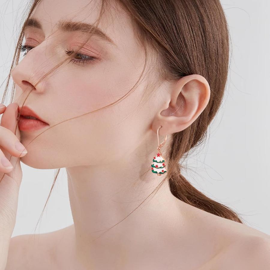 並行輸入品】Freesloth クリスマスツリーイヤリング 925スターリング