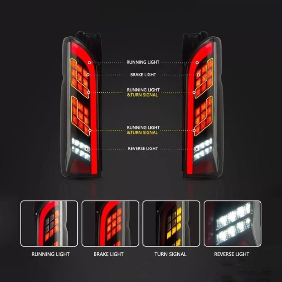 並行輸入品】VLAND LED Tail Lights Compatible For 2014 2021 Hiace