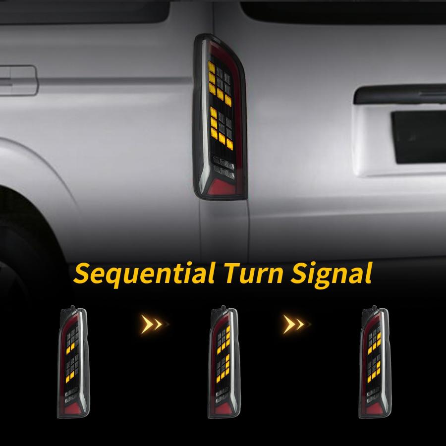 並行輸入品】VLAND LED Tail Lights Compatible For 2014 2021 Hiace