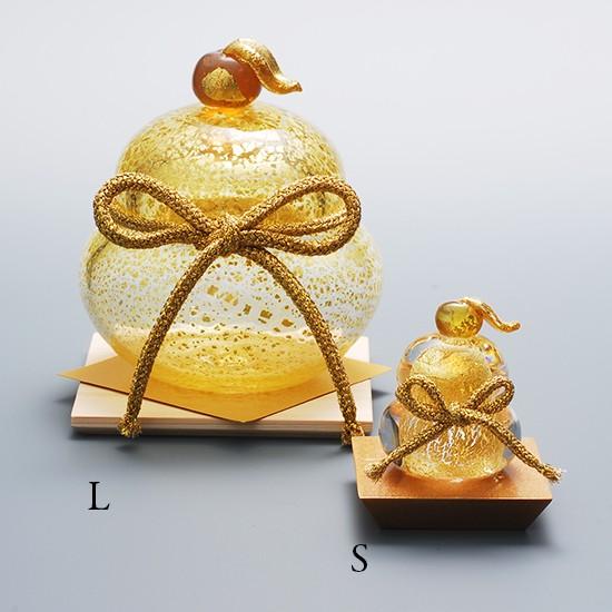黄金餅 L ひのき台付き 硝子の鏡餅 ガラスの鏡餅 Gold Rice Cake Fusion Factory 通販 Yahoo ショッピング