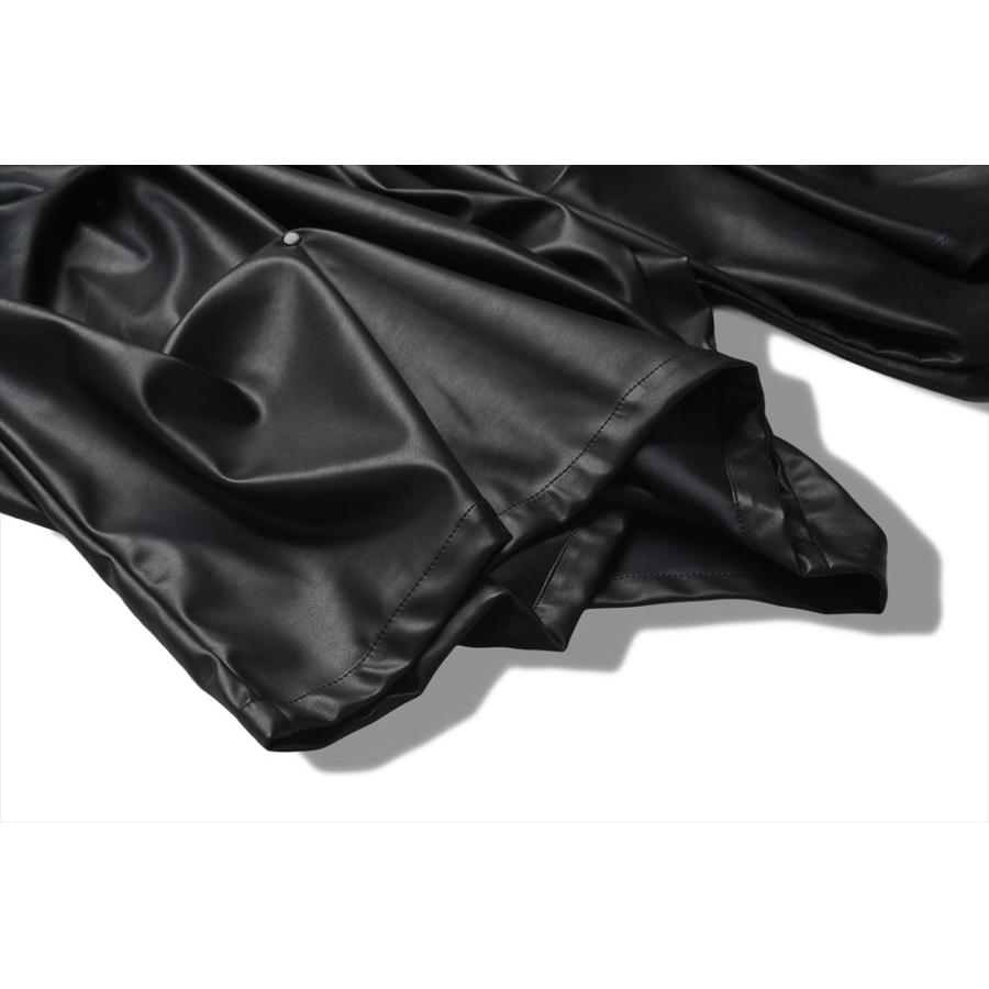 NO ID.（ノーアイディー） シンセティックレザーリベットトラウザーズ