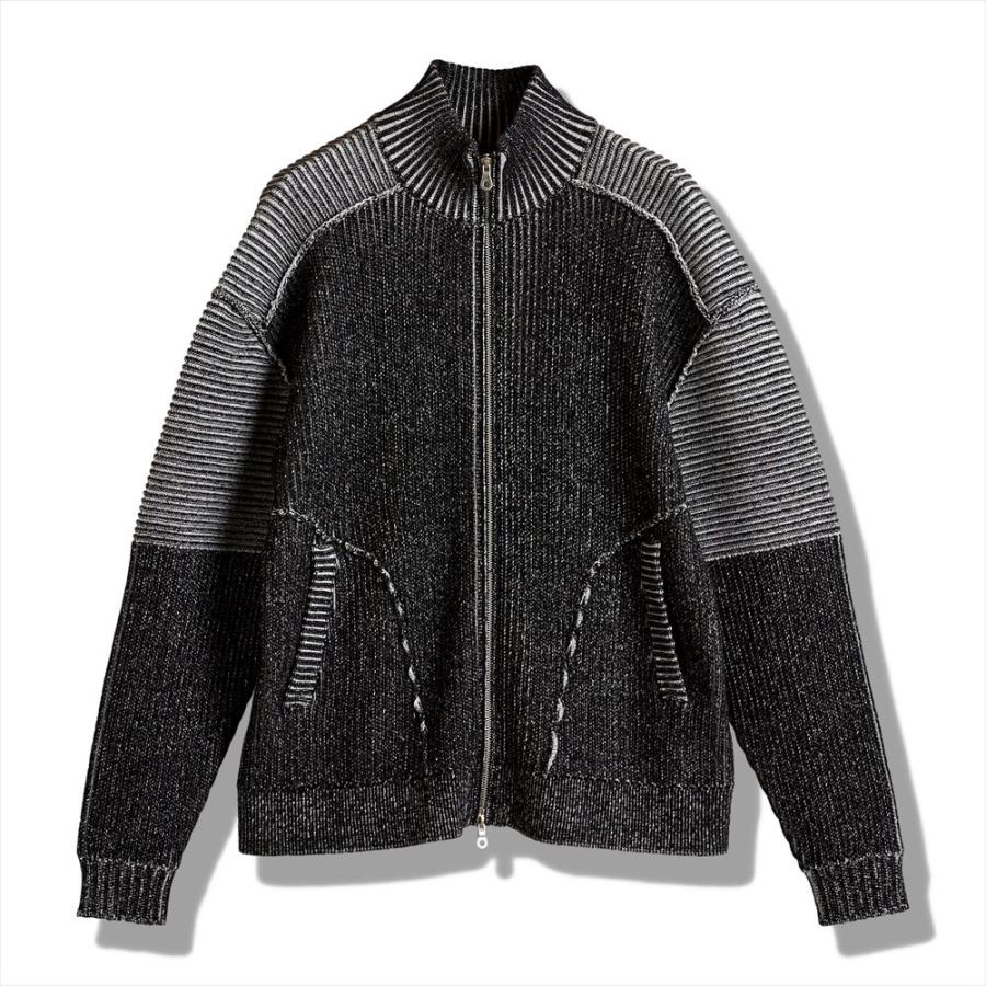 NO ID.（ノーアイディー） バイカーズニットZIP−CD カーディガン