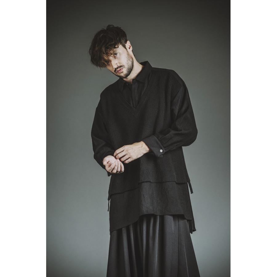 NO ID.（ノーアイディー） ドッキングニットBIG−SH シャツ