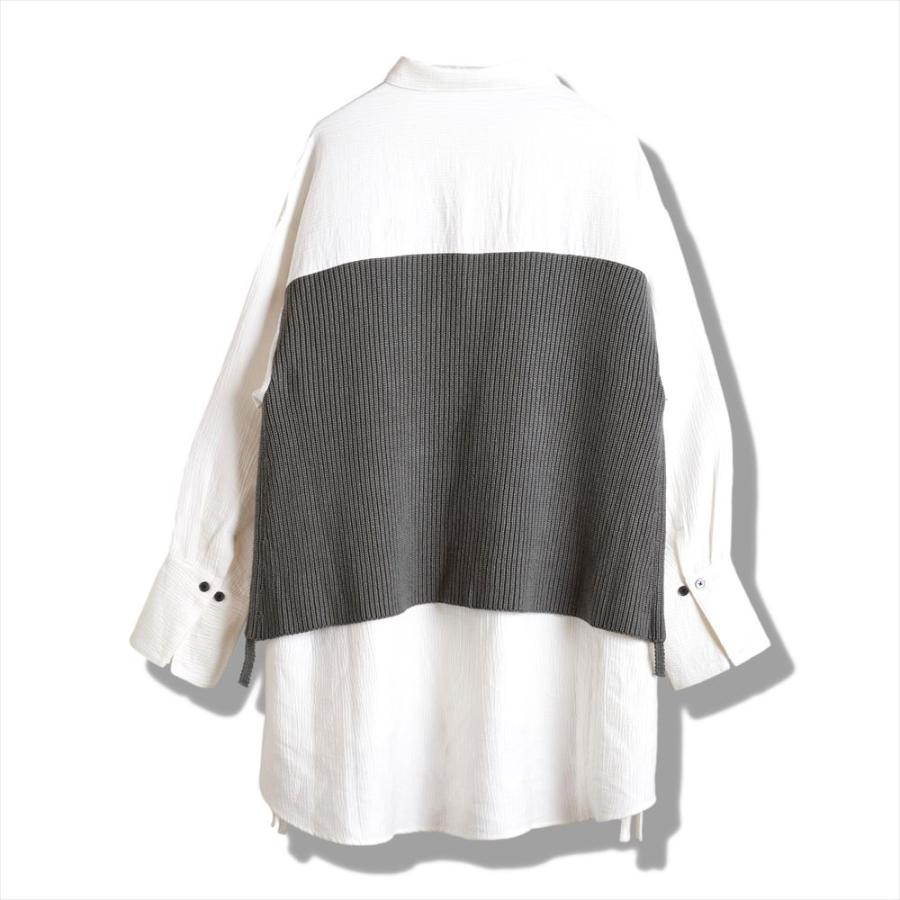 NO ID.（ノーアイディー） ドッキングニットBIG−SH シャツ