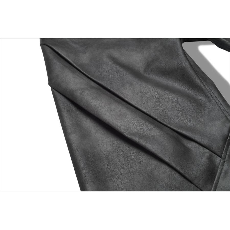 NO ID.（ノーアイディー） シンセティックレザーZIPフレアPT