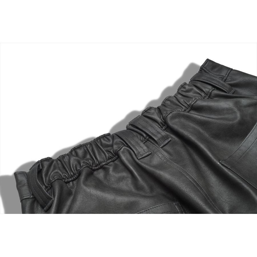 NO ID.（ノーアイディー） シンセティックレザーZIPフレアPT