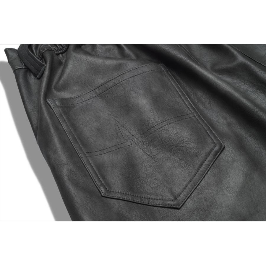 NO ID.（ノーアイディー） シンセティックレザーZIPフレアPT