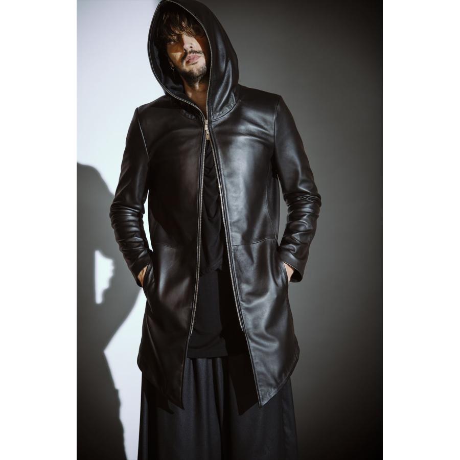 NO ID.（ノーアイディー） シープレザーフードJKT レザージャケット