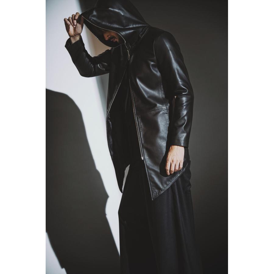 NO ID.（ノーアイディー） シープレザーフードJKT レザージャケット