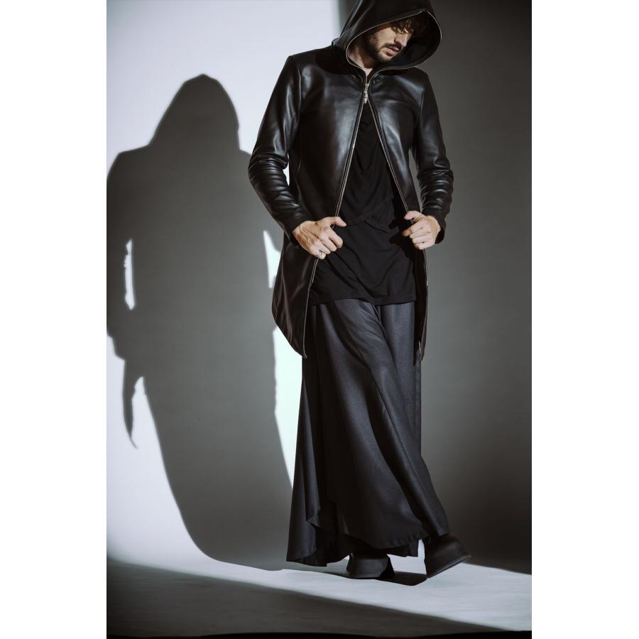 NO ID.（ノーアイディー） シープレザーフードJKT レザージャケット