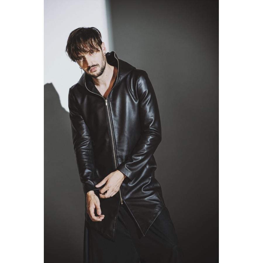 NO ID.（ノーアイディー） シープレザーフードJKT レザージャケット