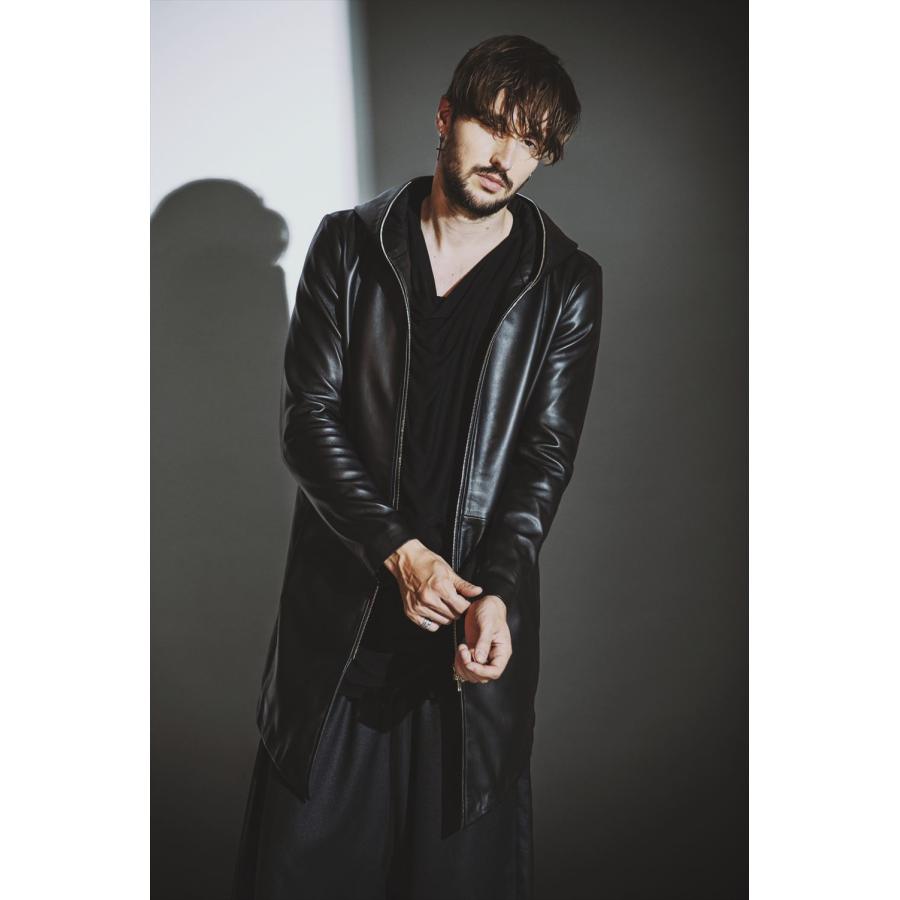 NO ID.（ノーアイディー） シープレザーフードJKT レザージャケット