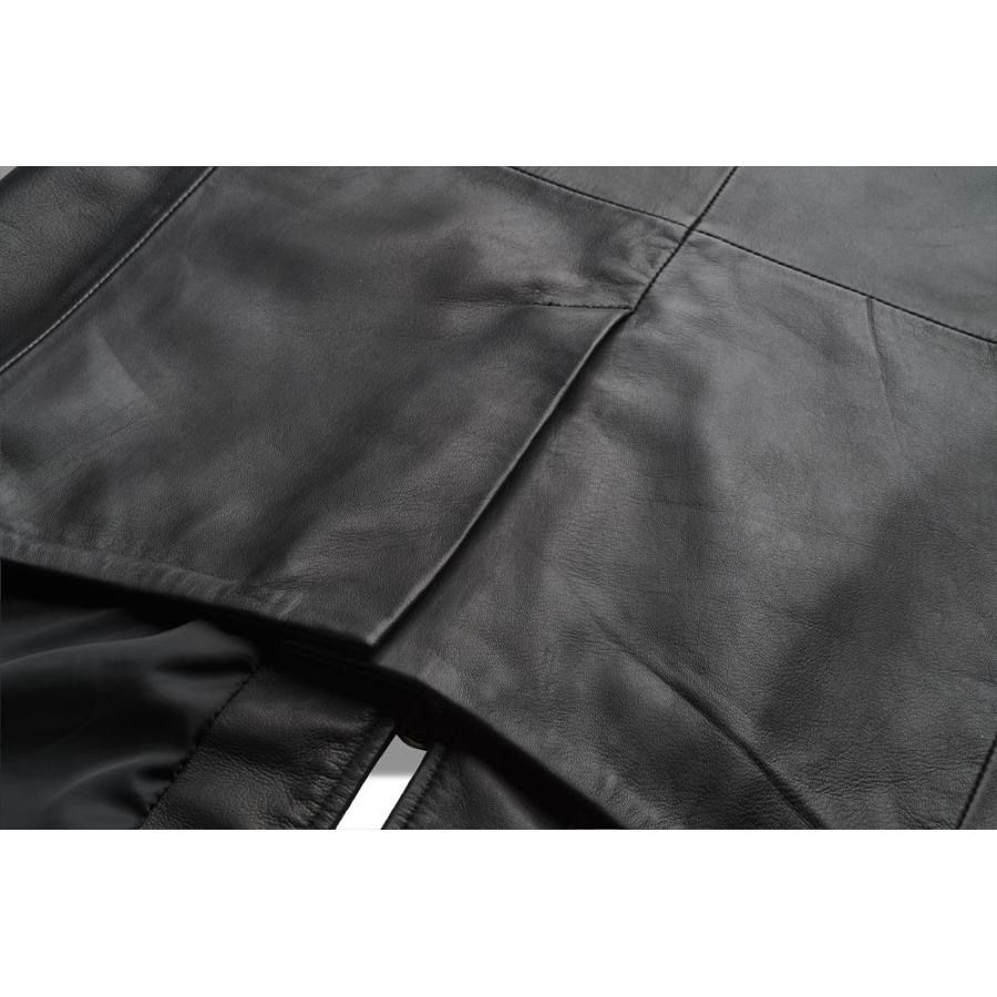 NO ID.（ノーアイディー） シープレザーフードJKT レザージャケット