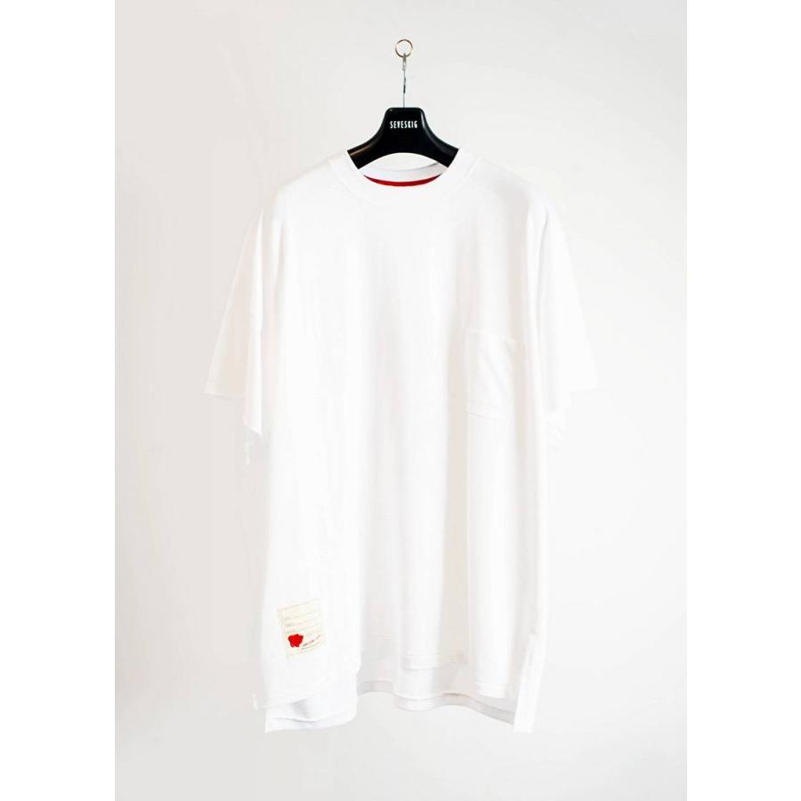 SEVESKIG セヴシグ Cut-off S/SL Tee Ver,TearTear / 刺繍 Tシャツ 