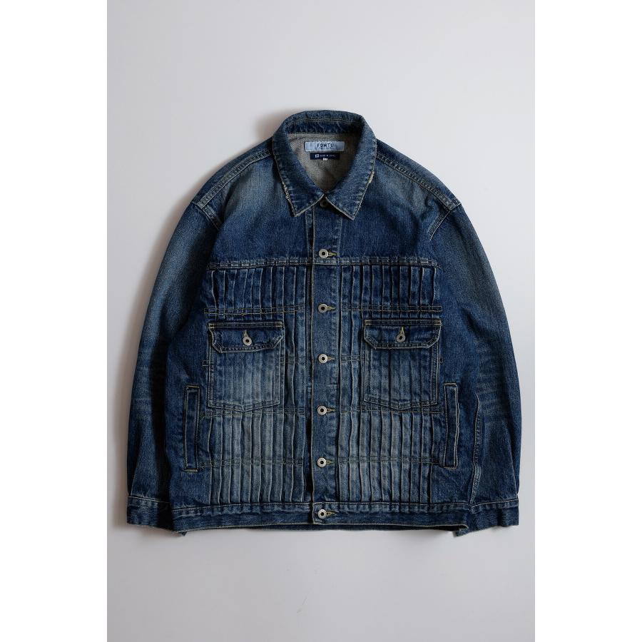 FDMTL（ファンダメンタル） 2026 DENIM PLEATS JACKET 3YR WASH デニム