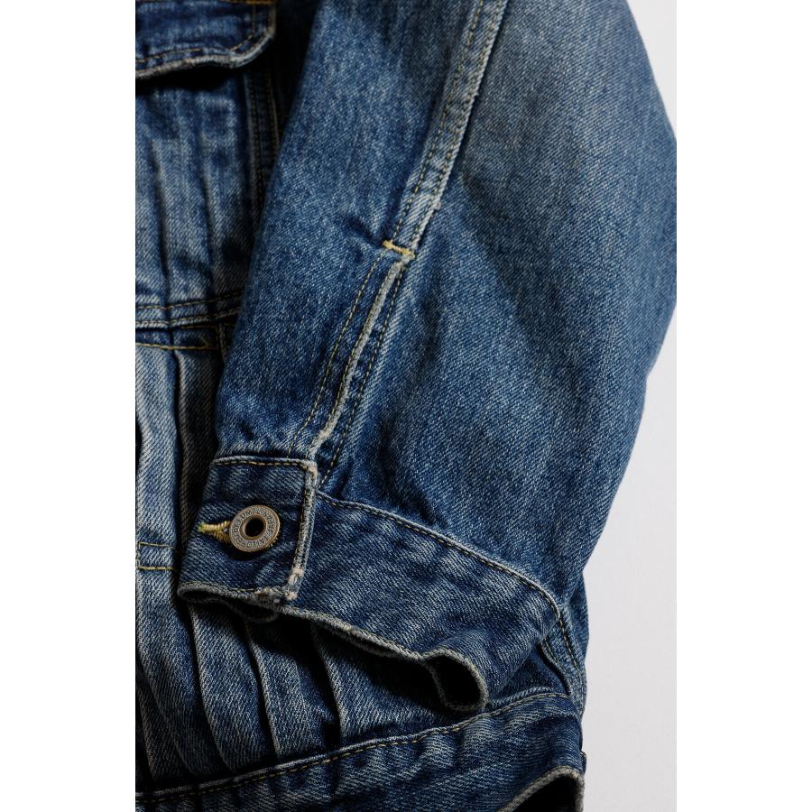 FDMTL（ファンダメンタル） 2026 DENIM PLEATS JACKET 3YR WASH デニム